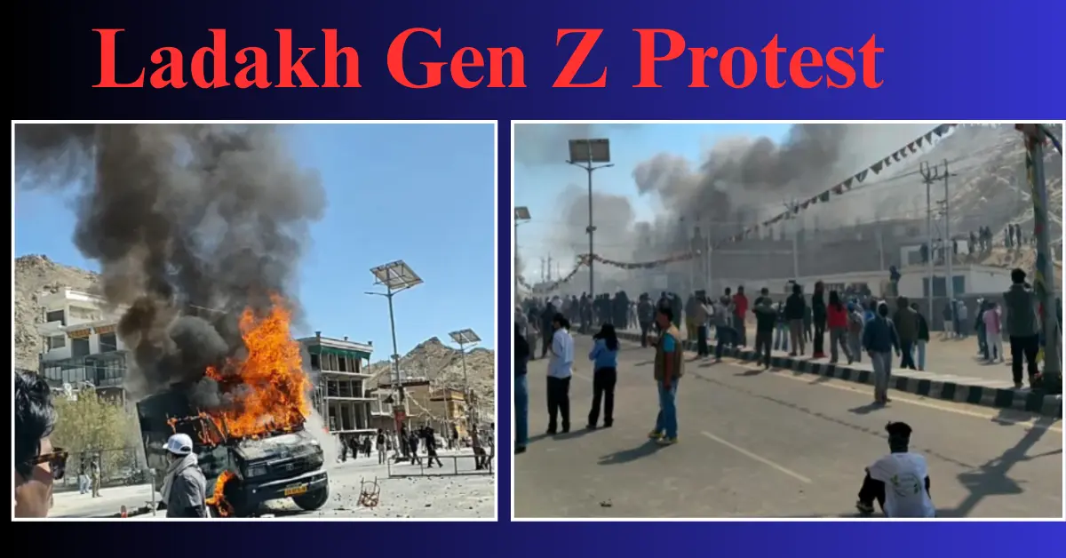Ladakh Gen Z Protest Images