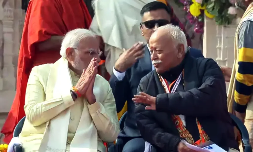 Mohan Bhagwat and PM Modi