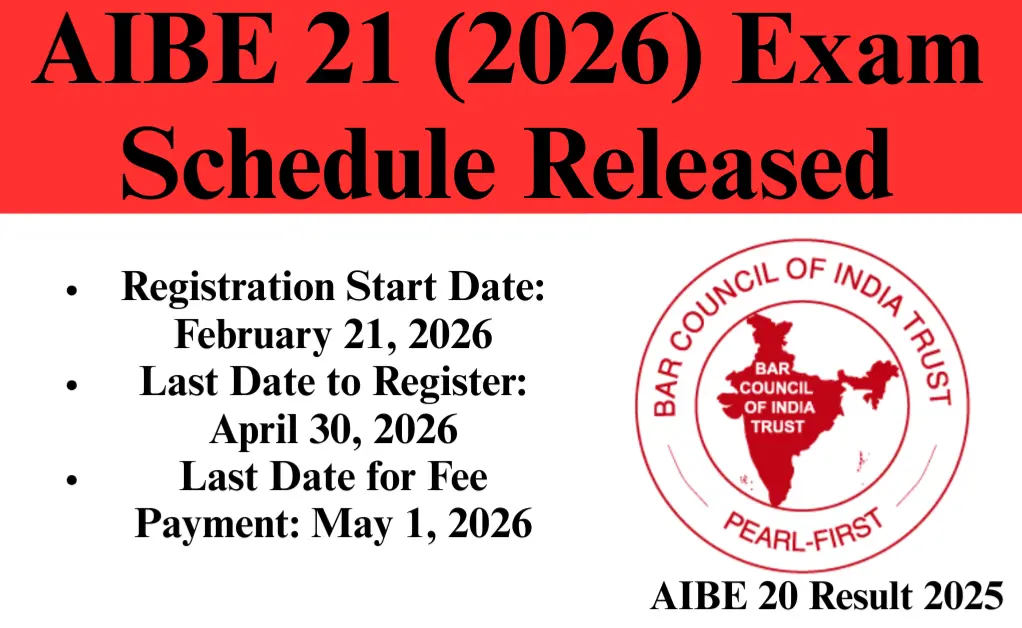 AIBE 21 Exam Schedule