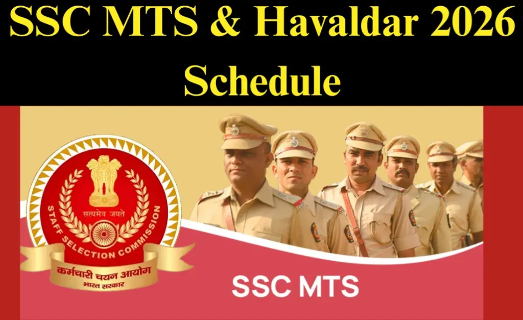 SSC Exam Calendar 2026 SSC MTS
