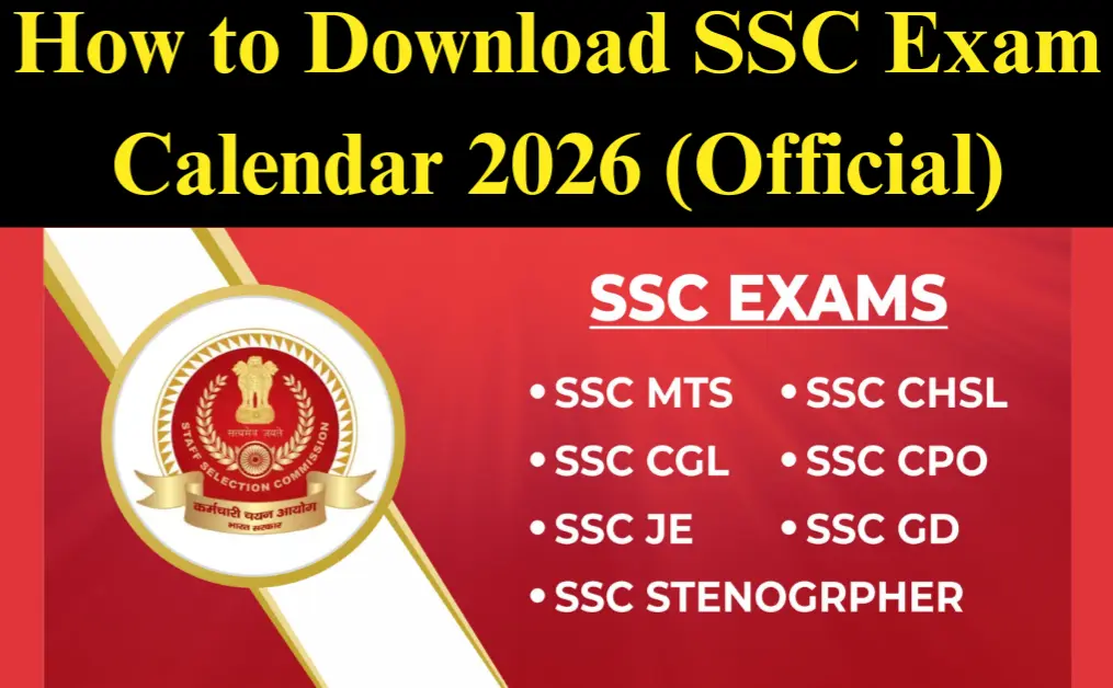 How To Download SSC Exam Calendar 2026