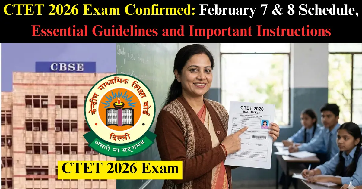 CTET 2026 Exam Date Confirm