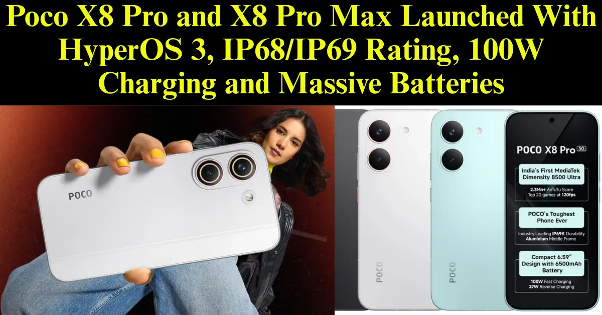 Poco X8 pro Series Launch Date in India